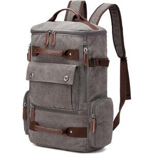 Retro Canvas Backpack Casual for Travel Grey